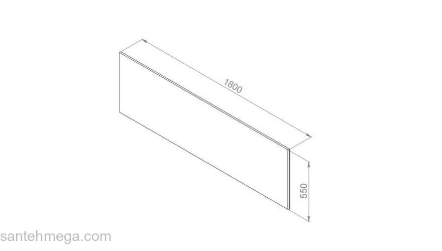 Декоративная фронтальная панель для ванны 180х80 см AM.PM Inspire 2.0 W52A-180-080W-P. Фото