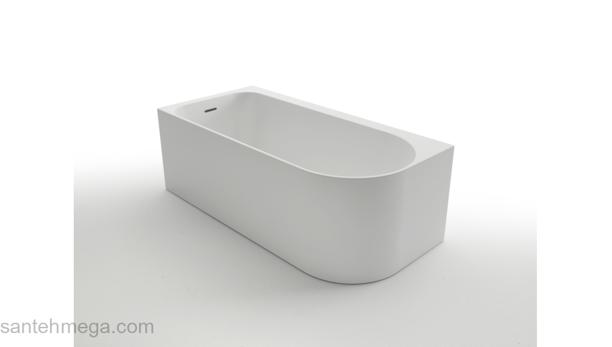 Ванна акриловая Azario LUTON 1700x800x580 пристенная, в комплекте с сифоном и металлической рамой, левая, белая LUT17080 L. Фото