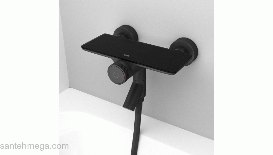 Смеситель для ванны с управлением Push Control черный матовый Shelfy IDDIS SHEBLBTi02WA. Фото