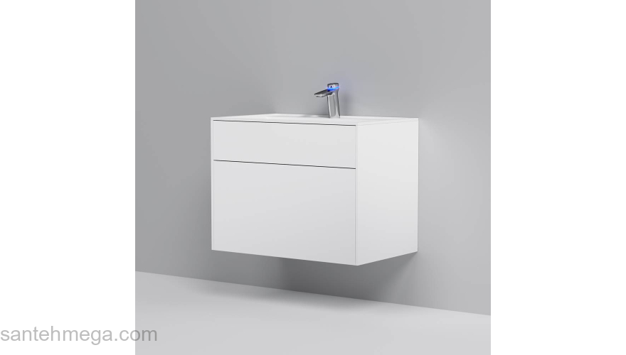 База под раковину подвесная 80 см, 3 ящика, белый матовый AM.PM Inspire 2.0 M50AFHX0803WM. Фото