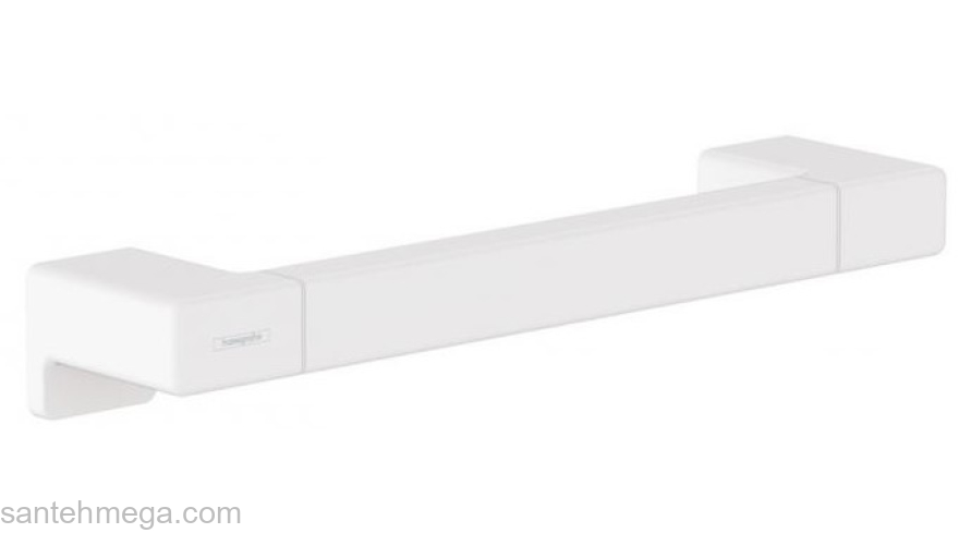 Поручень AddStoris Hansgrohe 41744700, матовый белый для ванной комнаты. Фото