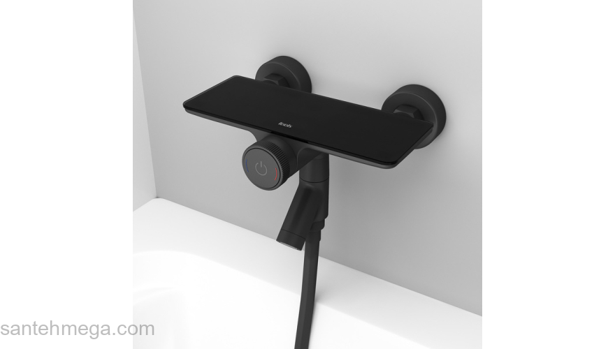 Смеситель для ванны с управлением Push Control черный матовый Shelfy IDDIS SHEBLBTi02WA. Фото
