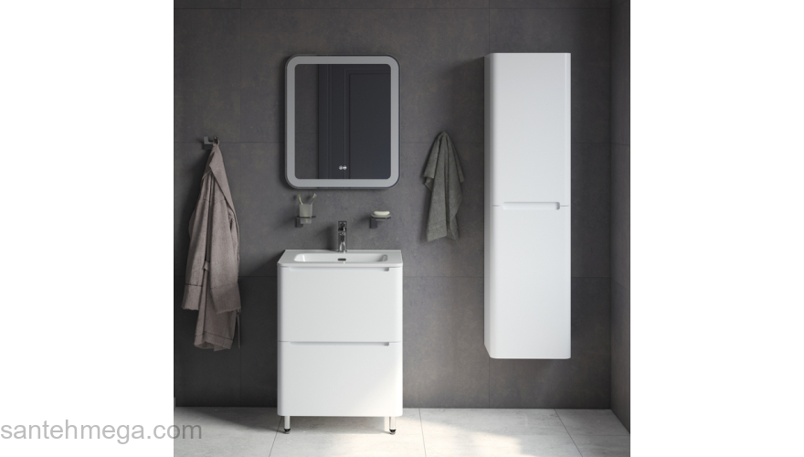 Тумба с умывальником напольная 60 см белая Edifice IDDIS EDI60WFi95K. Фото