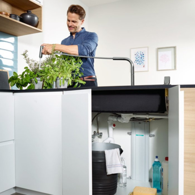 Кухонная мойка с встроенным смесителем Hansgrohe C51-F660-07 77x51 43218000. Фото