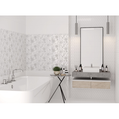 Gracia Ceramica 010300000235 Декор Blum 250х600 white 01