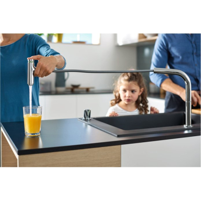 Кухонная мойка с встроенным смесителем Hansgrohe C51-F660-07 77x51 43218000. Фото
