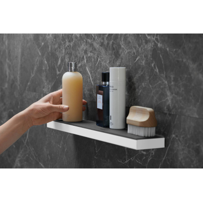 Полка Hansgrohe Rainfinity Shelf 500 26844700, хром для ванной комнаты. Фото