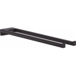 Двухрожковый держатель полотенец AddStoris Hansgrohe 41770670, матовый черный Двухрожковый держатель полотенец AddStoris Hansgrohe 41770670, матовый черный для ванной комнаты. Фото