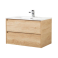 Тумба под раковину подвесная BELBAGNO KRAFT-1000-2C-SO-RNN Rovere Nebrasca Nature. Фото