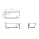 Ванна акриловая левосторонняя BELBAGNO BB712-1500-730-L. Фото
